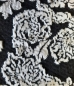 Preview: Jacquard-Strick Blumen schwarz-weiß (992092)