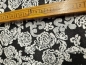 Preview: Jacquard-Strick Blumen schwarz-weiß (992092)