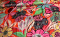 Preview: Viskose Satin Retro-Flowers (992112)