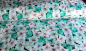 Preview: Softshell-Fleece Blumen mint (992140)