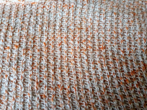 Melange Strickstoff in ecru-apricot (990219)