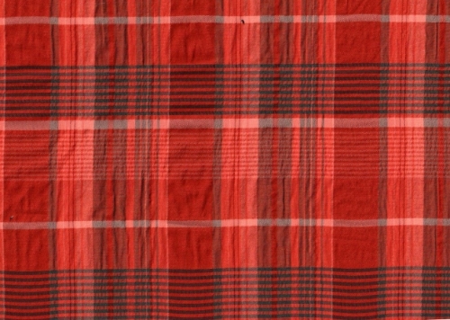 Blusenkaro in terra oder blau-türkis (991207)