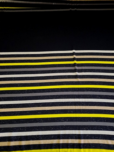 Viskose Jersey Streifen schwarz-gelb (992035)