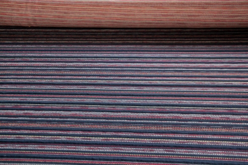 Jacquard-Jersey blau-rot-ecru (992078)