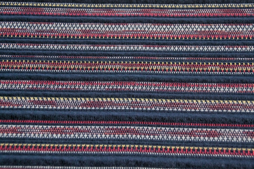 Jacquard-Jersey blau-rot-ecru (992078)