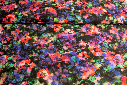 Viskose-Leinen-Mix Blumen (992102)