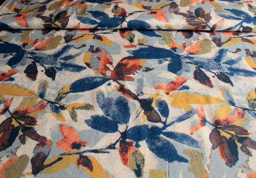 Blusenstoff Viskose blau (992115)