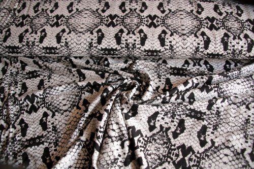Viskose-Jersey Reptilprint schwarz-weiß (992126)