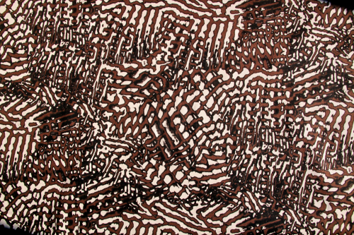 Preview: Baumwollstretch bedruckt braun-weiß-schwarz (992146)