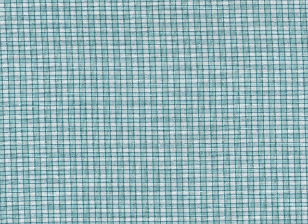 Karo Baumwolle-Mix in weiß-blau-türkis (990035)