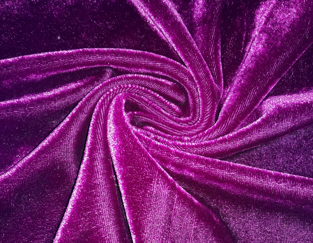 Stretchsamt in lila, purpur oder violett (990244)