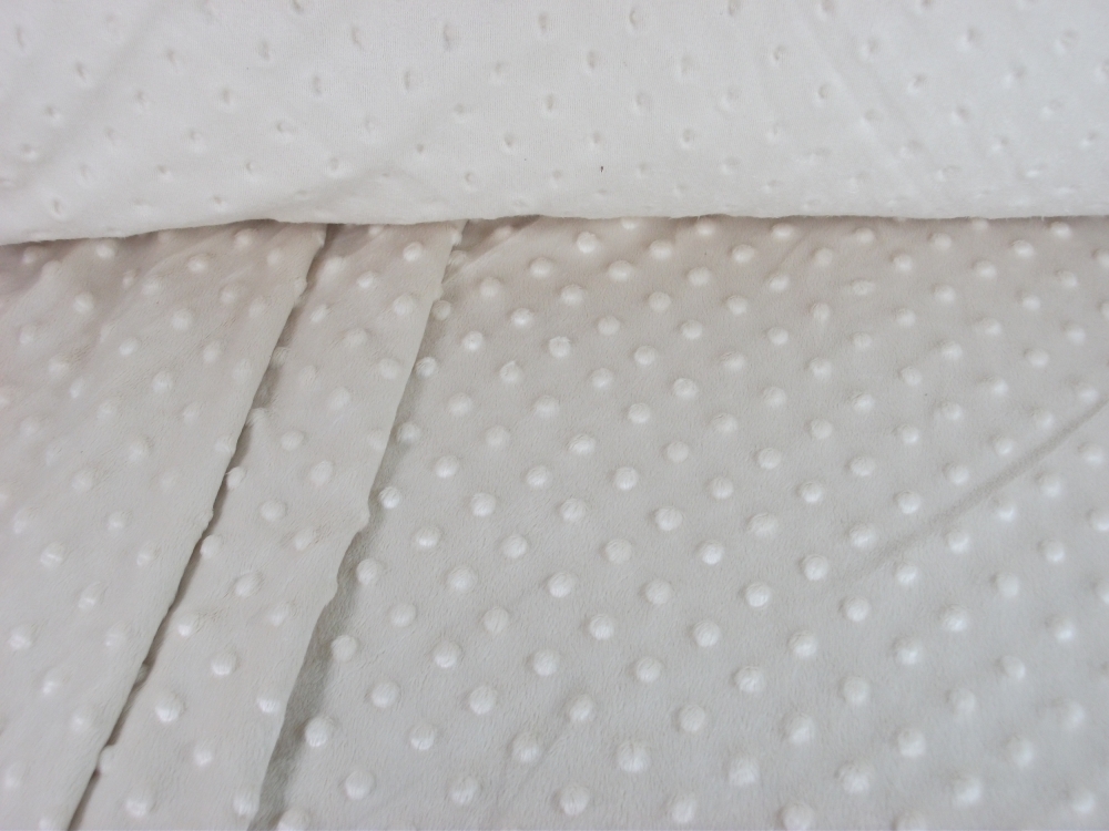 Wellnessfleece Minky Dots  in kiwi anthrazit braun woll-weiß schwarz oder khaki (990367)