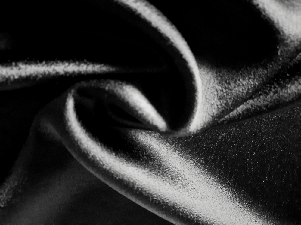 Schwerer Polyester-Satin schwarz (991195)