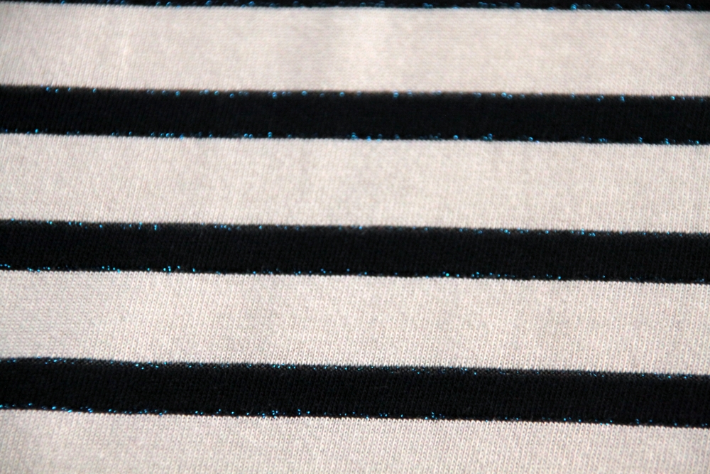 Baumwolljersey Streifen Lurex (992076)