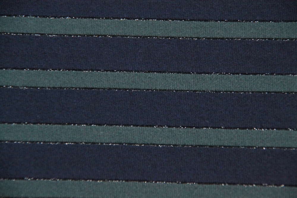 Baumwolljersey Streifen Lurex (992076)