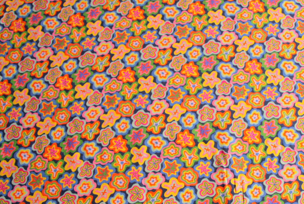 Viskose Retro Flower-Power (992106)