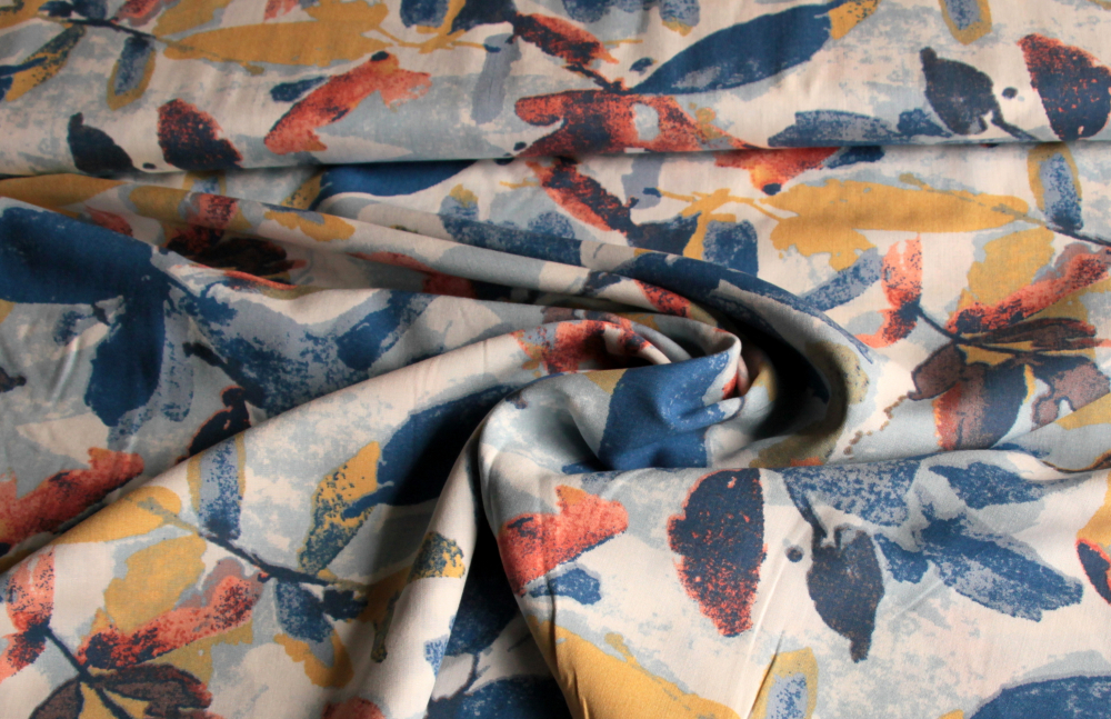 Blusenstoff Viskose blau (992115)