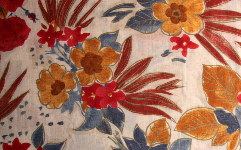 Baumwolle-Viskose-Leinen-Mix Blumen (992119)