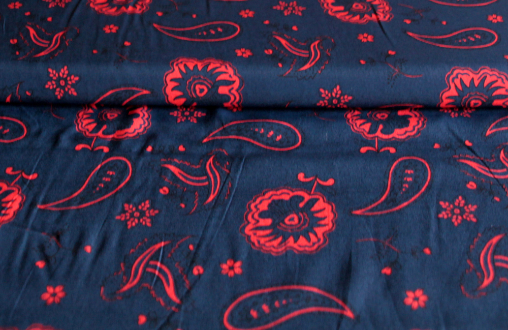 Blusenstoff Blumen und Paisley (992122)