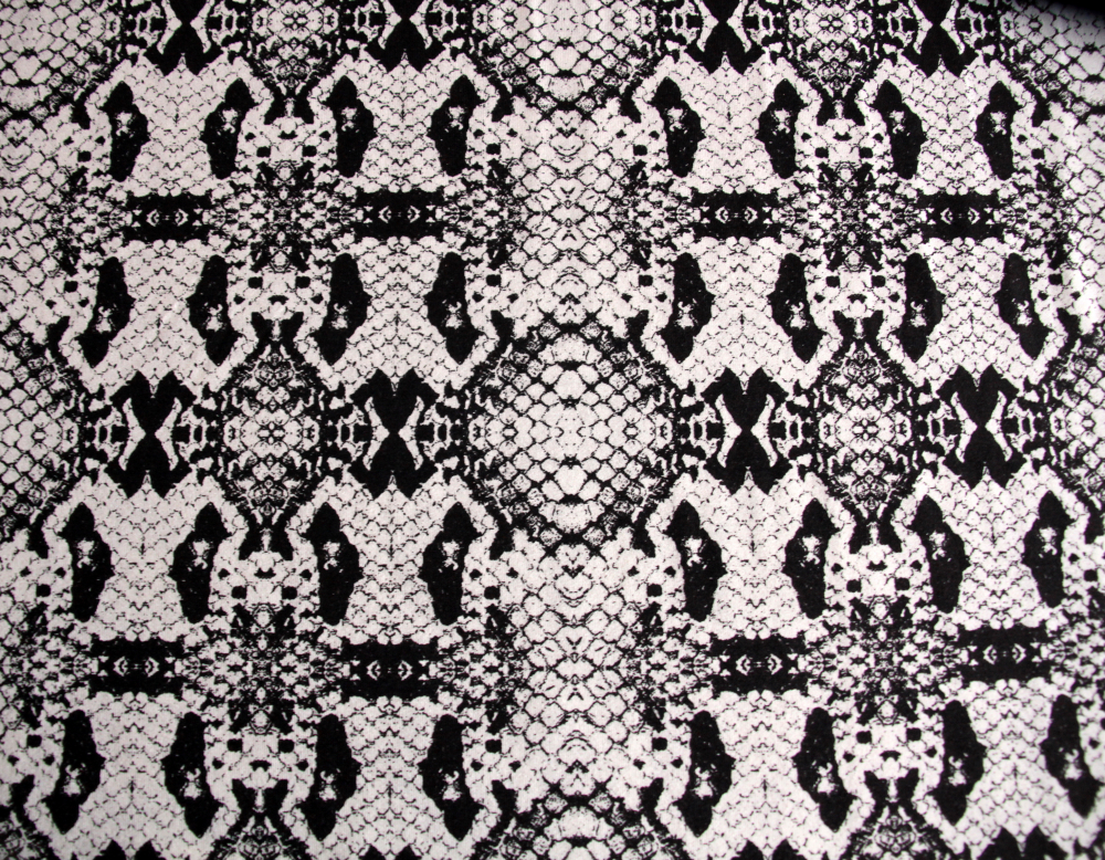 Viskose-Jersey Reptilprint schwarz-weiß (992126)