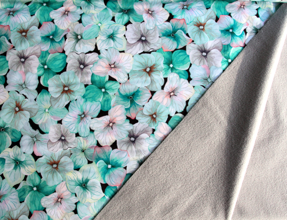 Softshell-Fleece Blumen mint (992140)