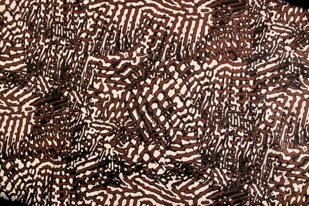 Baumwollstretch bedruckt braun-weiß-schwarz (992146)