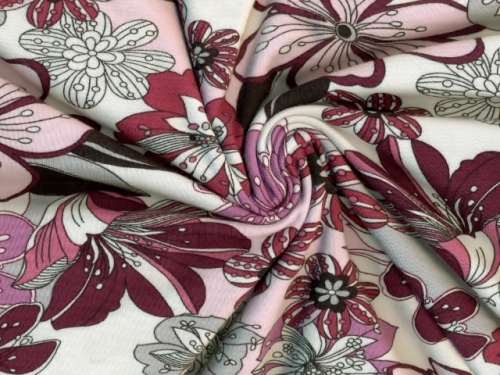 Jersey bedruckt in weiß-beere-grau-pink (990429)